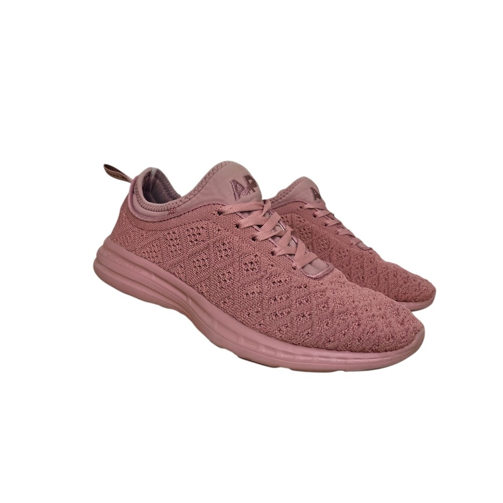 APL TechLoom Phantom Womens 7.5 Running Shoes Rose Mauve Knit‎ Sneakers Low Top